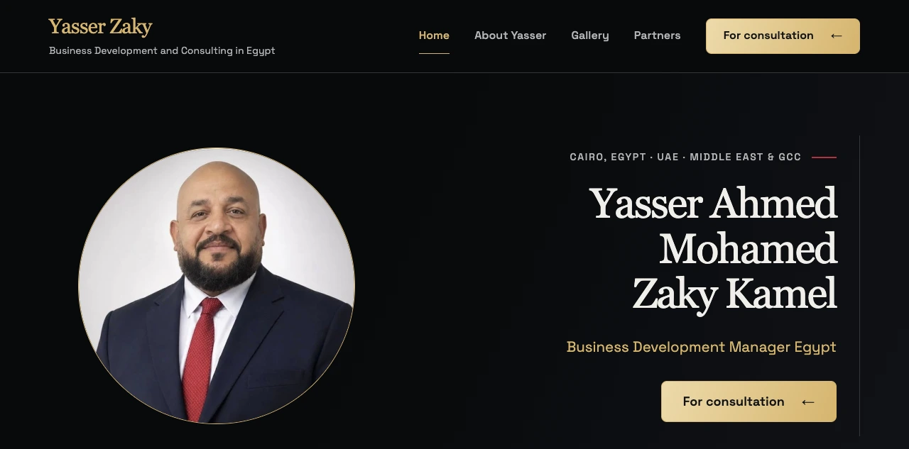 Yasser Zaky — final client-selected live website